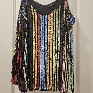 Multicolored Sequin Party Top